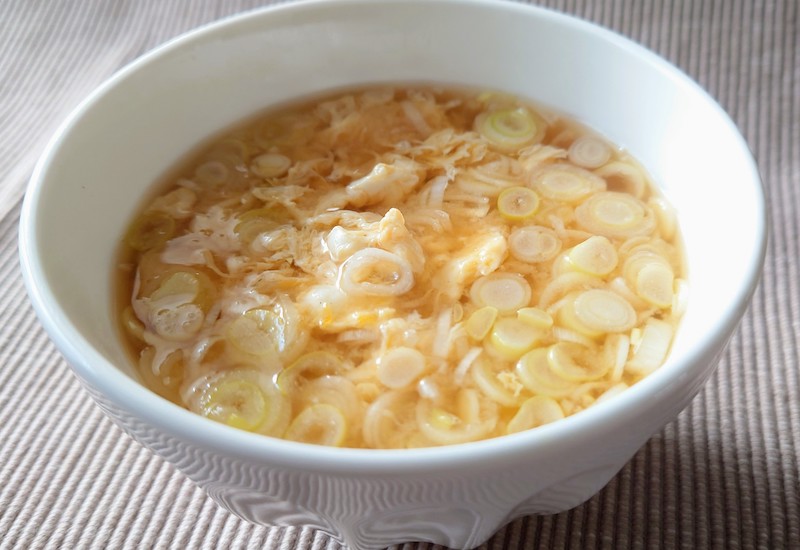 ネギと生姜の味噌スープ